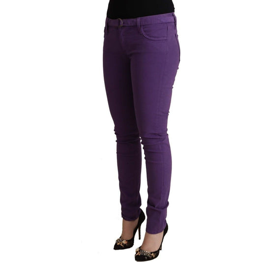 CYCLE Chic Purple Low Waist Skinny Jeans purple-cotton-low-waist-skinny-casual-jeans