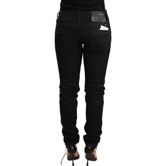Acht Sleek Black Washed Skinny Jeans Jeans & Pants black-washed-cotton-slim-fit-denim-low-waist-trouser-jeans