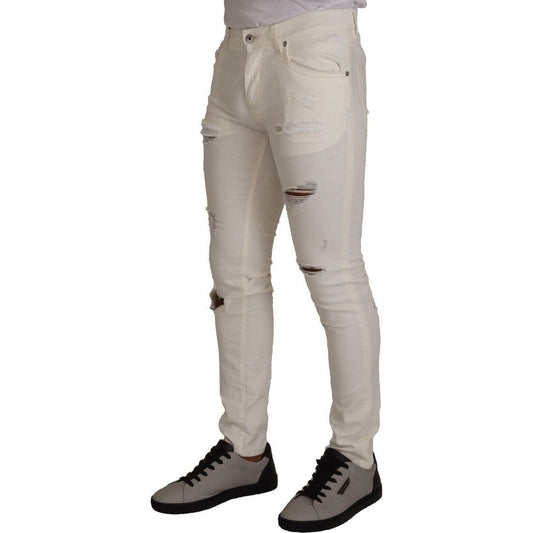 Dolce & Gabbana Elegant White Skinny Denim Jeans white-tattered-skinny-cotton-men-denim-jeans s-l1600-1-133-0a1a8765-90e.jpg