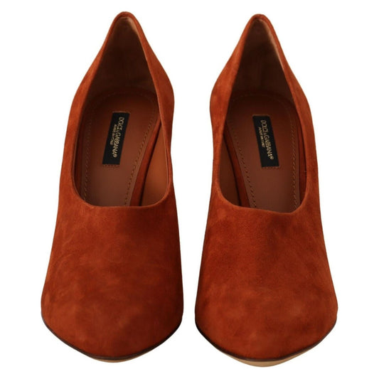 Dolce & Gabbana Elegant Cognac Suede Pumps brown-suede-leather-block-heels-pumps-shoes s-l1600-1-138-8ad08776-52c.jpg