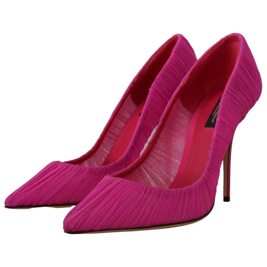 Dolce & Gabbana Elegant Pink Tulle Mesh Heels Pumps pink-tulle-stiletto-high-heels-pumps-shoes s-l1600-1-150-267b310e-1de.jpg