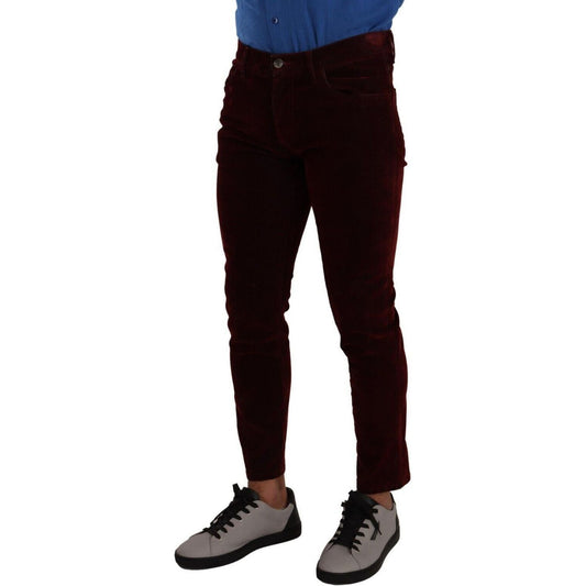 Dolce & Gabbana Bordeaux Slim Fit Skinny Jeans dark-red-cotton-velvet-skinny-men-denim-jeans s-l1600-1-163-b7990680-21d.jpg