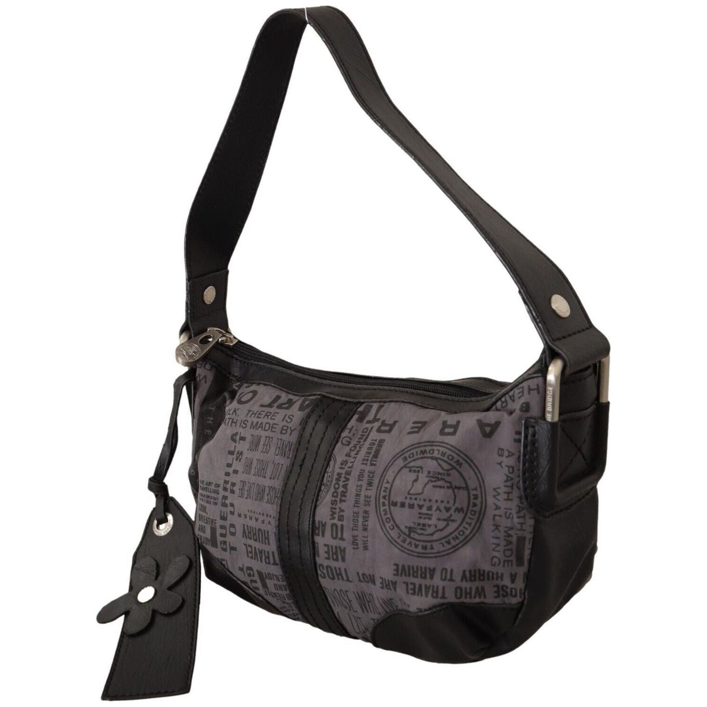 WAYFARER Chic Gray Fabric Shoulder Handbag Shoulder Bag gray-printed-handbag-shoulder-purse-fabric-bag