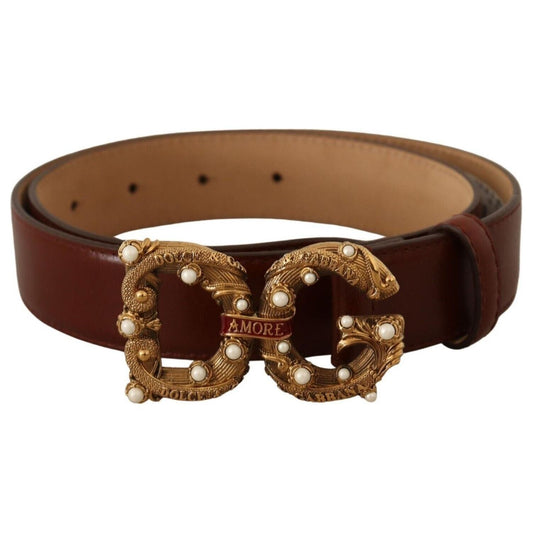Dolce & Gabbana Elegant Pearl-Embellished Leather Amore Belt WOMAN BELTS brown-leather-brass-logo-buckle-amore-belt s-l1600-1-249-5a1c33ed-bfa.jpg