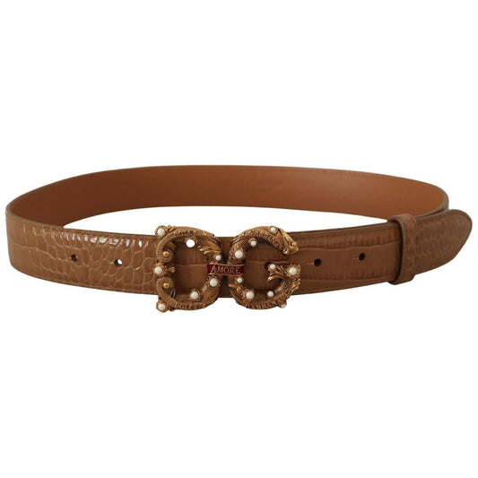 Dolce & Gabbana Elegant Croco Leather Amore Belt with Pearls WOMAN BELTS brown-crocodile-pattern-leather-logo-amore-belt s-l1600-1-255-41bcb7f8-dbc.jpg