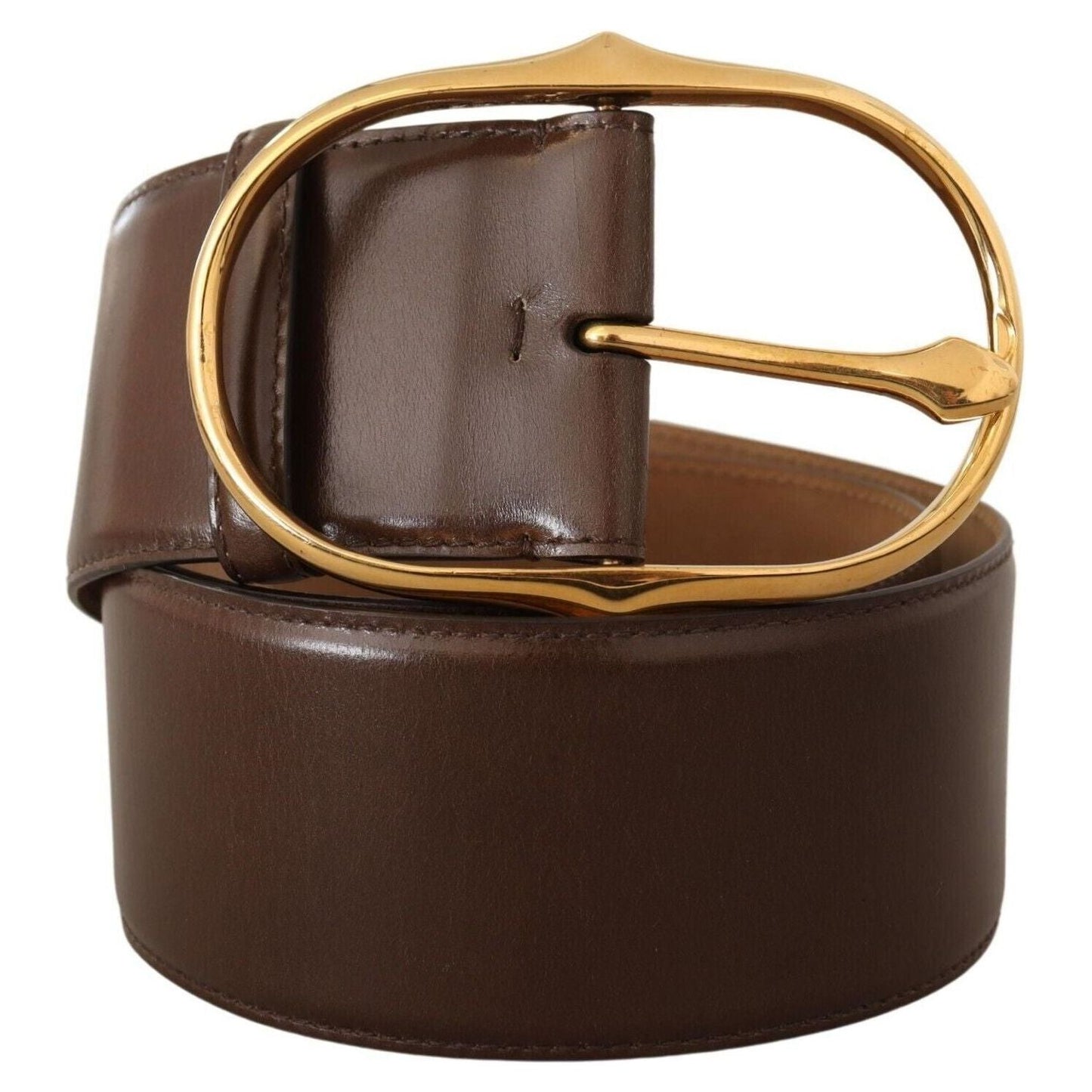 Dolce & Gabbana Elegant Brown Leather Belt with Gold Buckle brown-leather-gold-metal-oval-buckle-belt-7 s-l1600-1-290-17fae6e0-35f.jpg