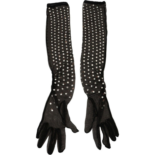 Dolce & GabbanaElegant Elbow Length Black GlovesMcRichard Designer Brands£919.00