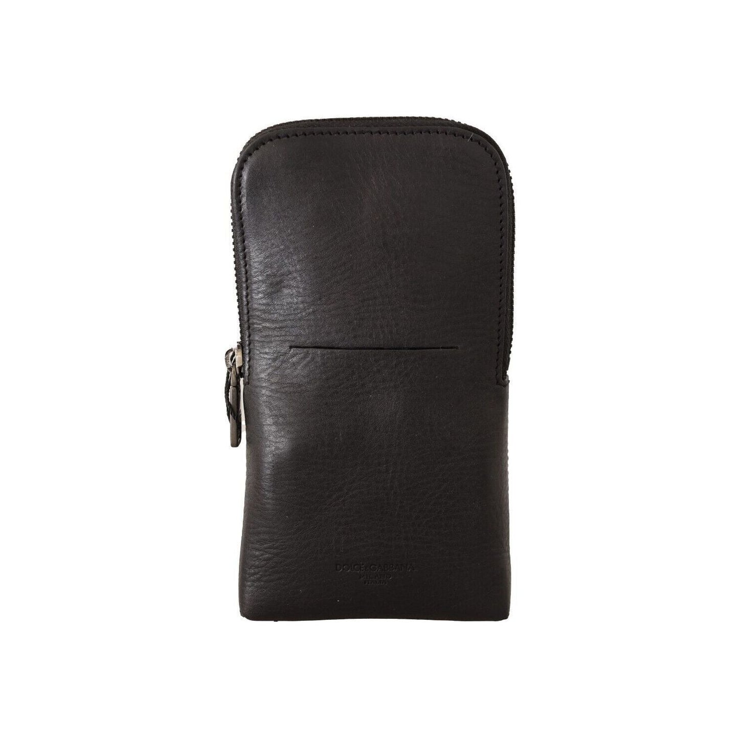 Dolce & Gabbana Elegant Black Leather Double-Strap Multi Kit black-leather-purse-double-belt-strap-multi-kit-wallet