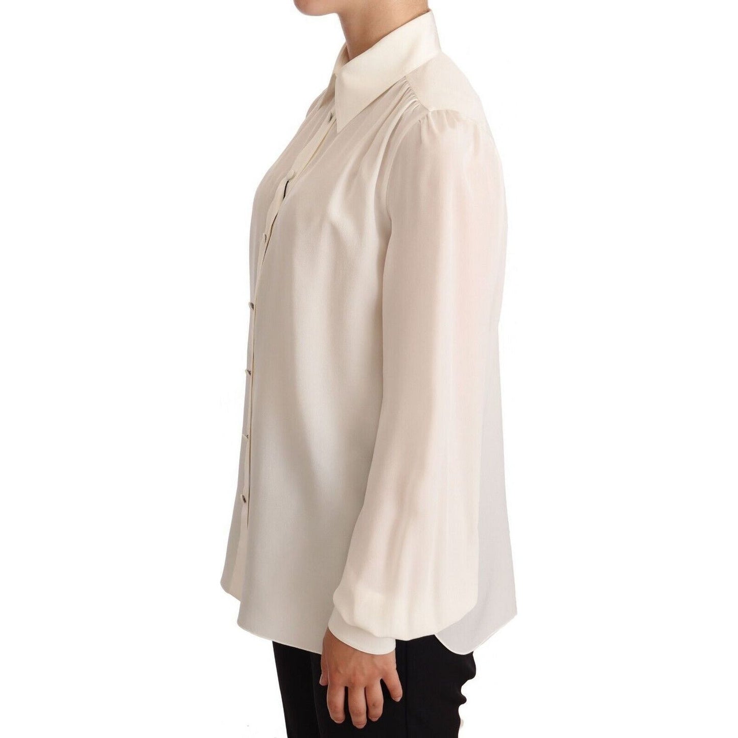 Dolce & Gabbana Elegant Silk Top in Off White white-long-sleeve-polo-shirt-top-blouse s-l1600-1-62-8eae666f-46d.jpg