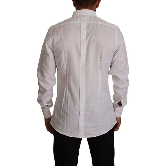 Dolce & GabbanaElegant White Cotton Dress Shirt - Slim FitMcRichard Designer Brands£359.00