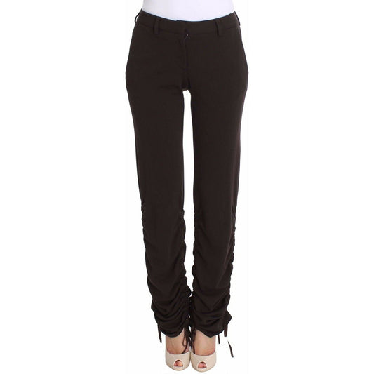 Ermanno Scervino Chic Brown Casual Trousers for Sophisticated Style brown-stretch-casual-trousers-pants