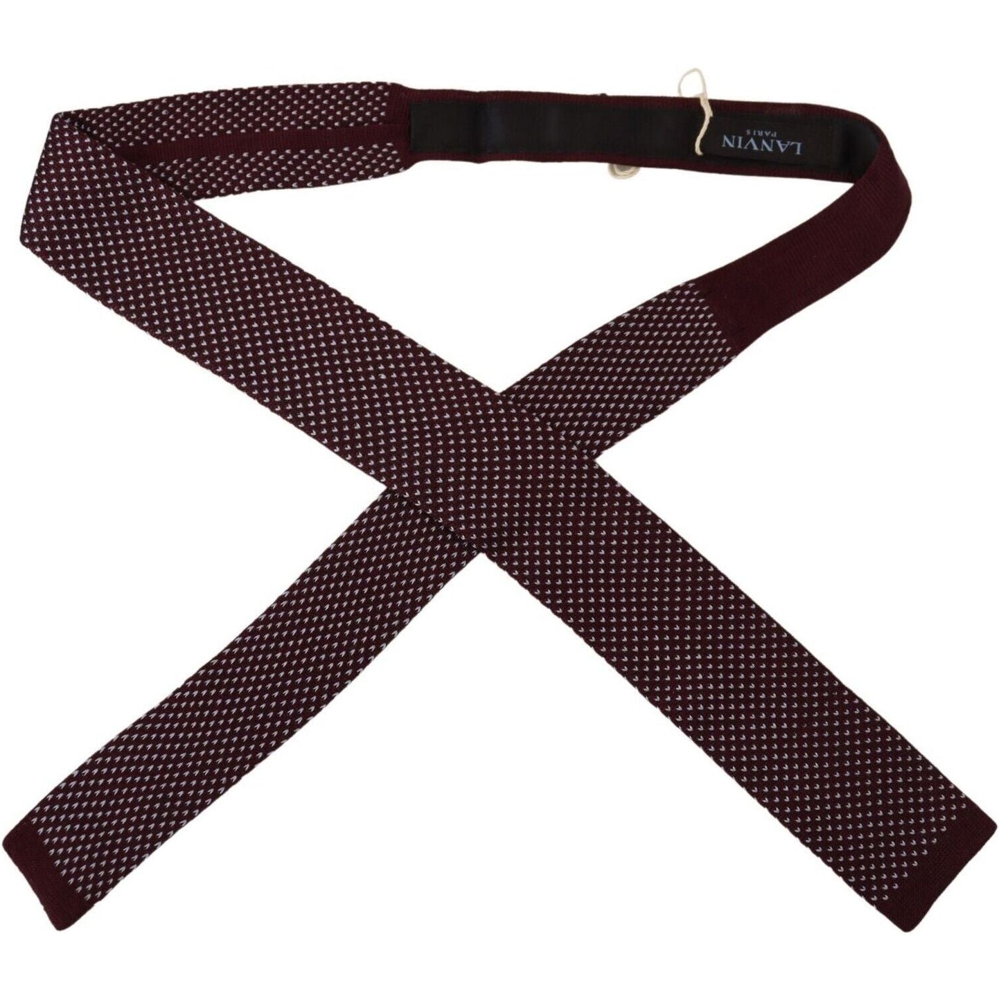 Lanvin Elegant Bordeaux Silk Bow Tie bordeaux-dotted-classic-necktie-adjustable-men-silk-tie s-l1600-13-3-e2b48070-4a1.jpg