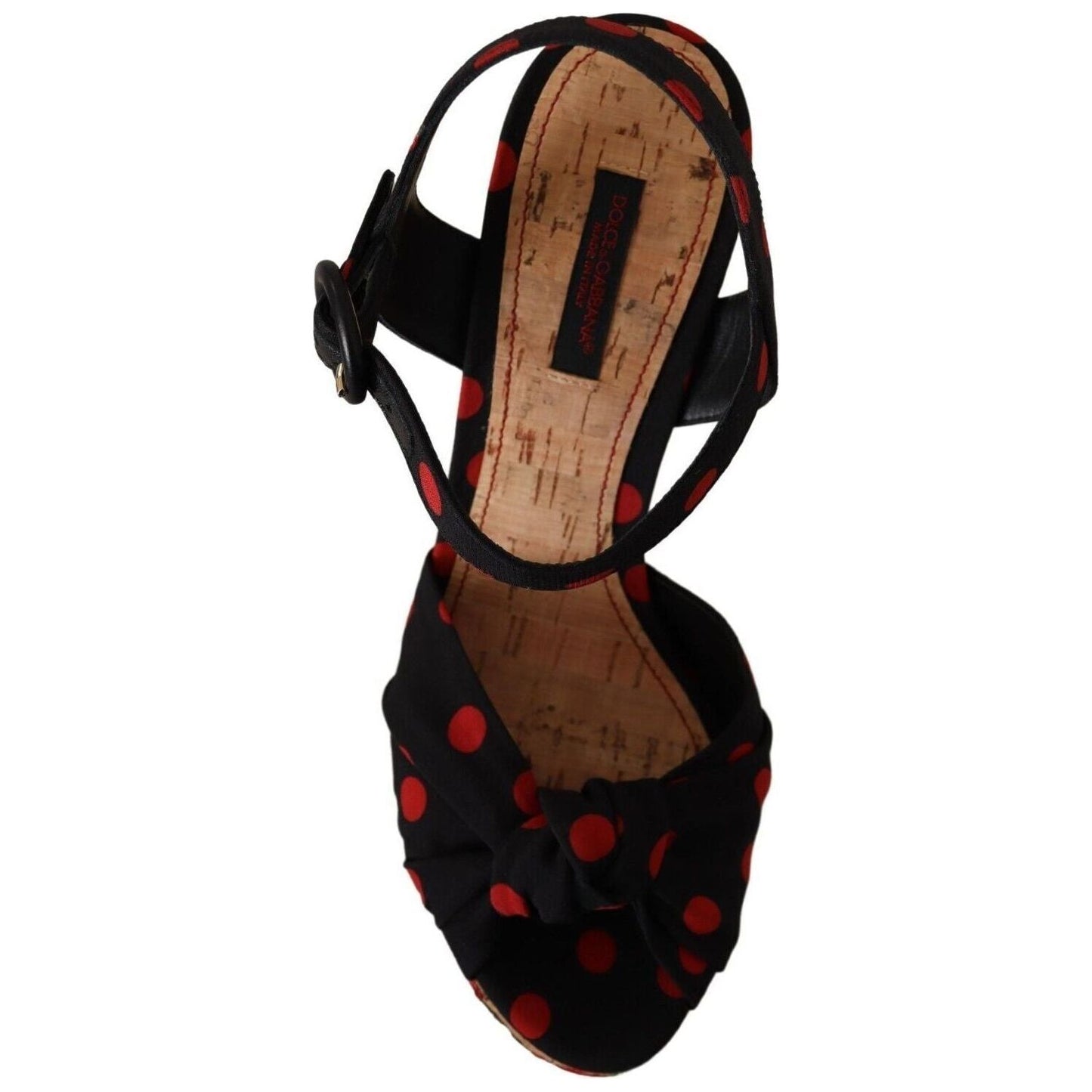 Dolce & Gabbana Multicolor Silk Blend Platform Heels multicolor-platform-wedges-sandals-charmeuse-shoes