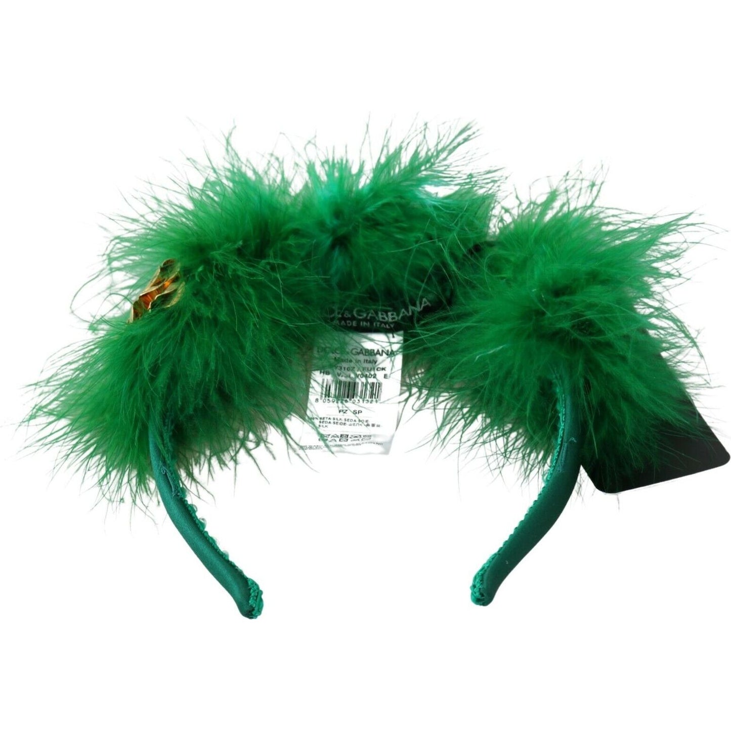 Dolce & Gabbana Elegant Emerald Silk Floral Headband green-silk-fur-crystal-flowers-tiara-headband s-l1600-14-2b145a43-3fd.jpg
