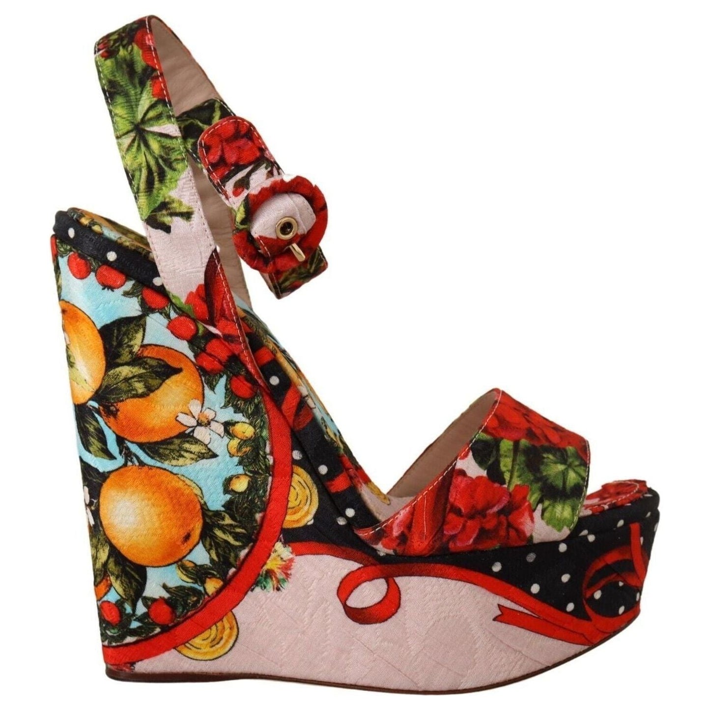 Dolce & Gabbana Elevate Your Step in Multicolor Brocade Heels multicolor-brocade-platform-heels-sandals-shoes