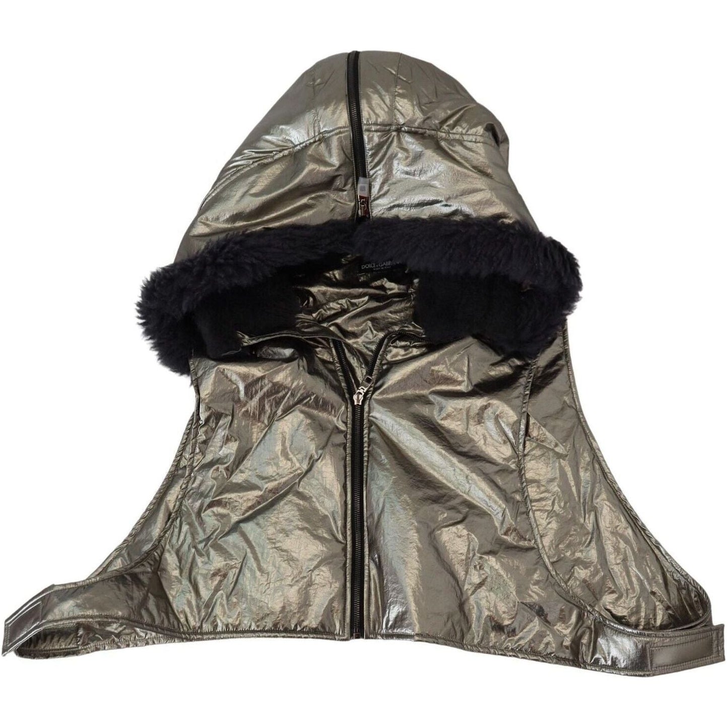 Dolce & Gabbana Elegant Silver Whole Head Wrap Hat silver-fur-whole-head-wrap-men-capello-nylon-hat