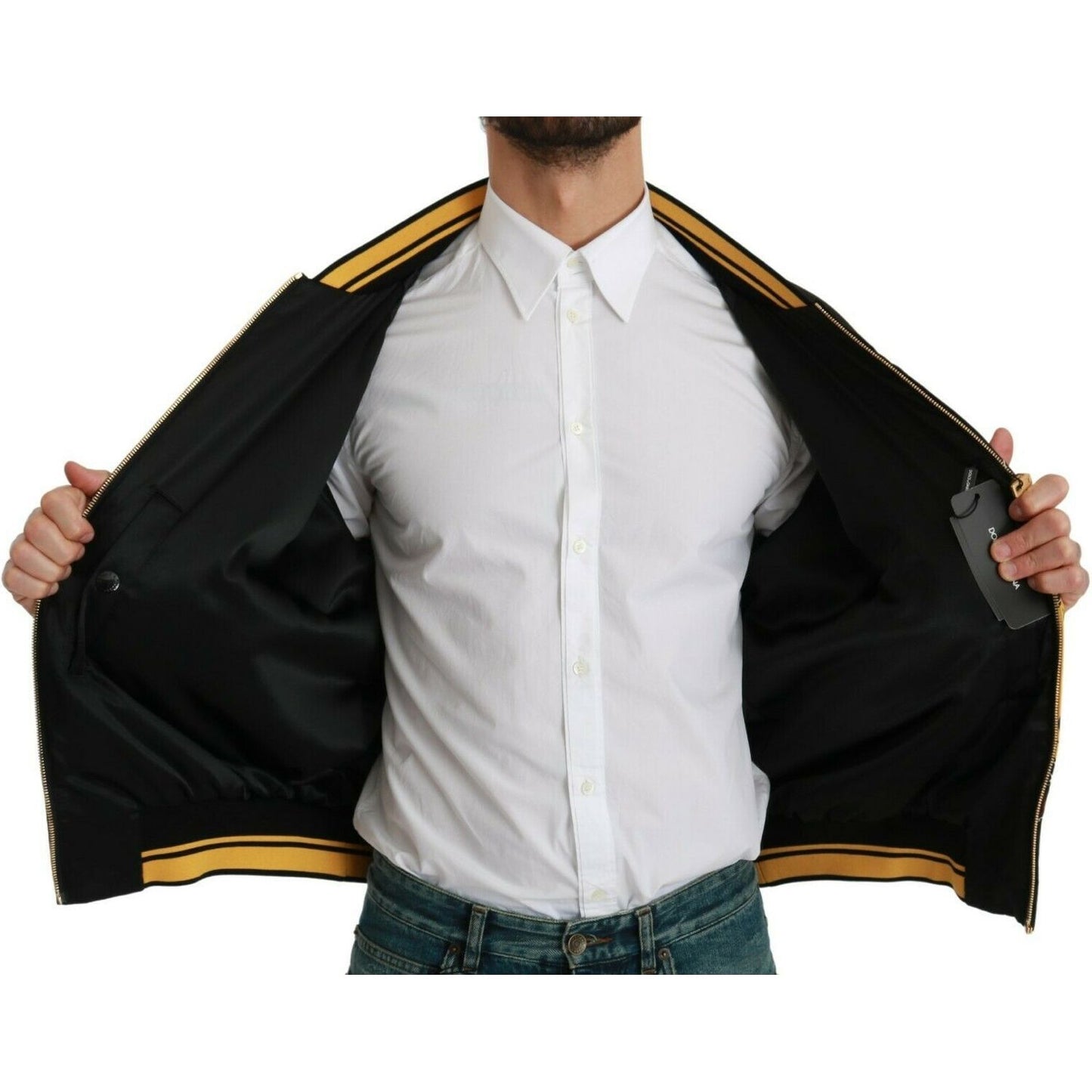 Dolce & Gabbana Multicolor Motive Bomber Style Jacket Coats & Jackets black-year-of-the-pig-bomber-jacket-1 s-l1600-14-f226a6e8-4c3.jpg
