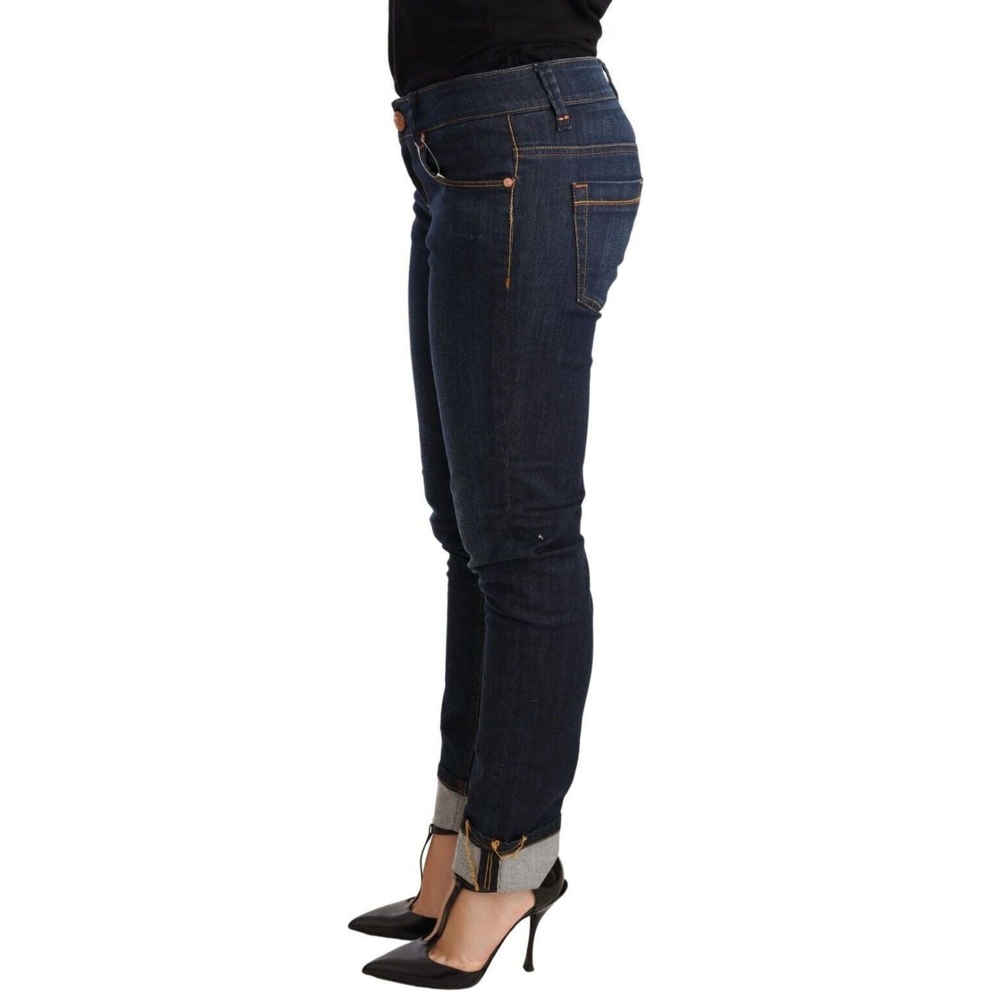 Acht Chic Low Waist Skinny Denim Jeans & Pants blue-washed-cotton-low-waist-skinny-denim-women-trouser-jeans-1