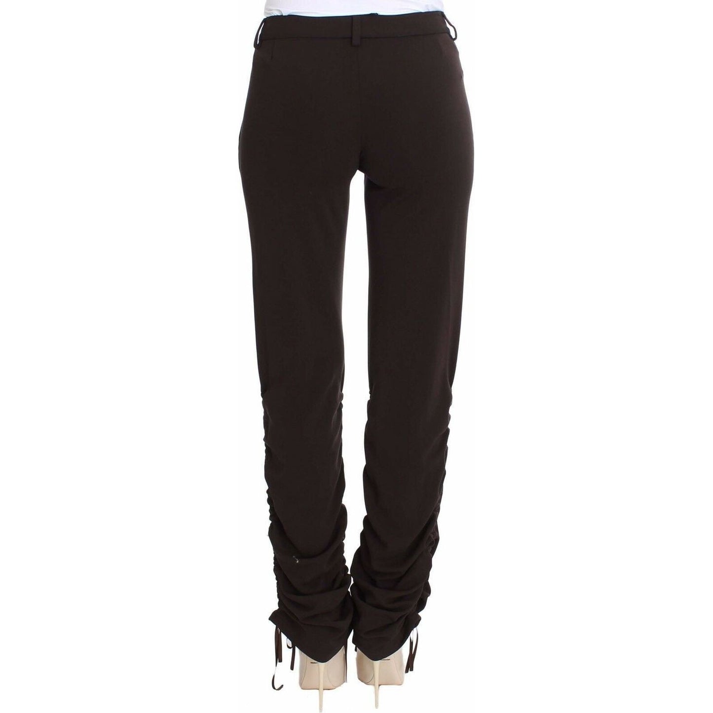 Ermanno Scervino Chic Brown Casual Trousers for Sophisticated Style brown-stretch-casual-trousers-pants