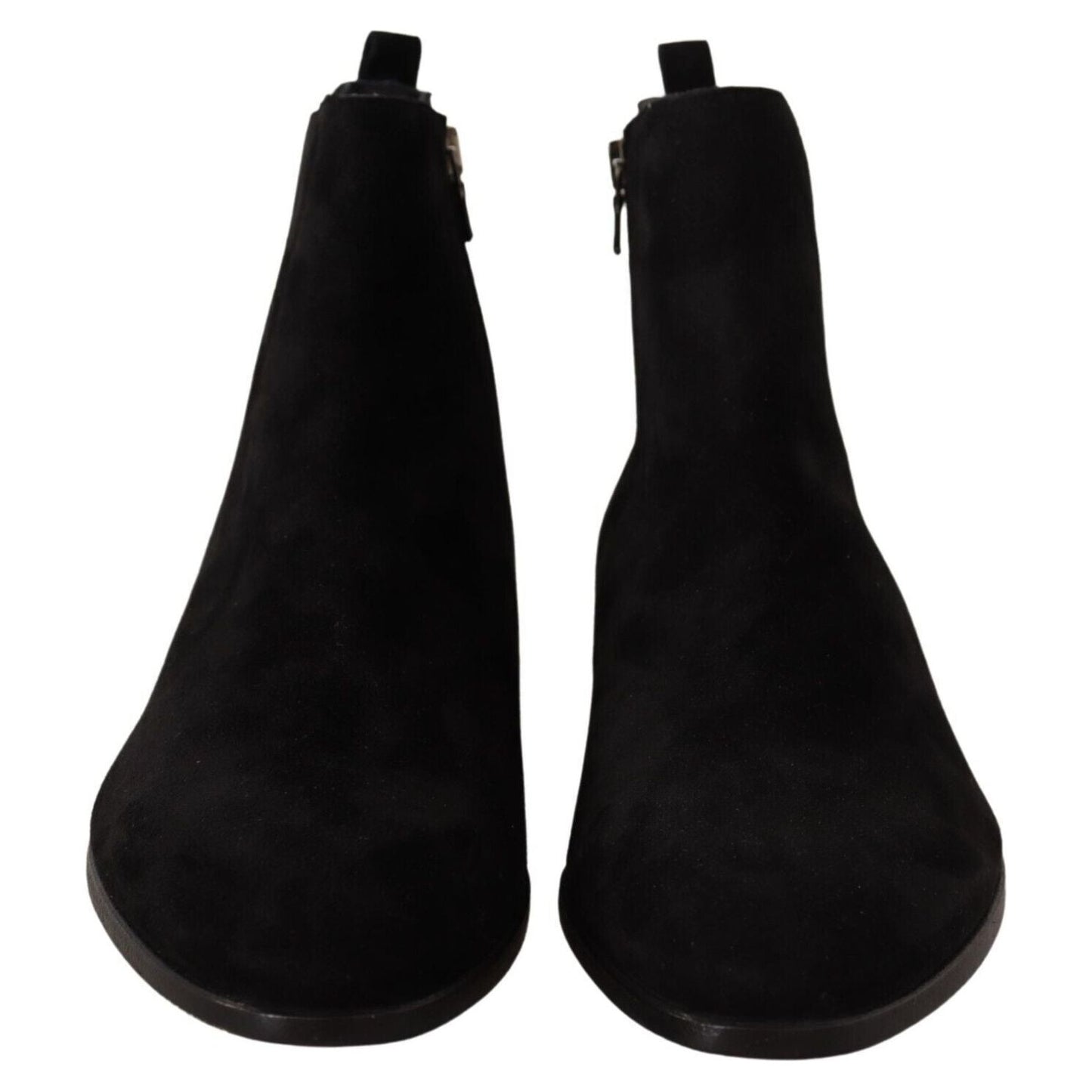 Dolce & Gabbana Elegant Suede Leather Chelsea Boots black-suede-leather-chelsea-mens-boots-shoes