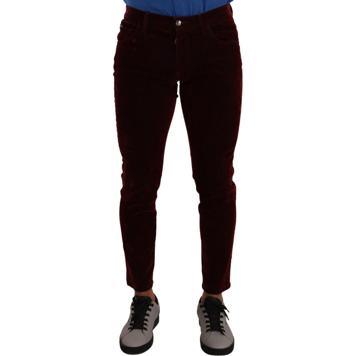 Dolce & Gabbana Bordeaux Slim Fit Skinny Jeans dark-red-cotton-velvet-skinny-men-denim-jeans s-l1600-169-37d179fa-497.jpg