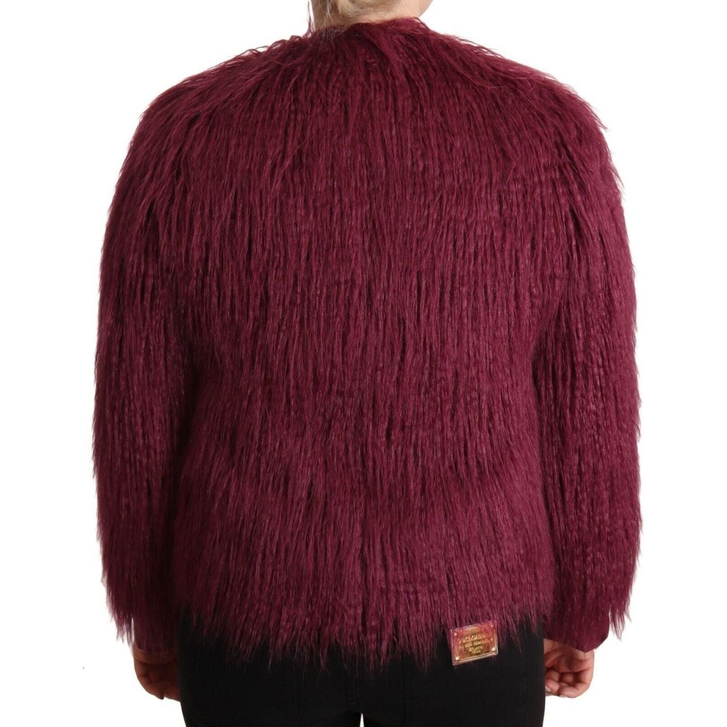 Patrizia Pepe Bordeaux Chic Pullover Jacket bordeaux-modacrylic-long-sleeves-pullover-jacket