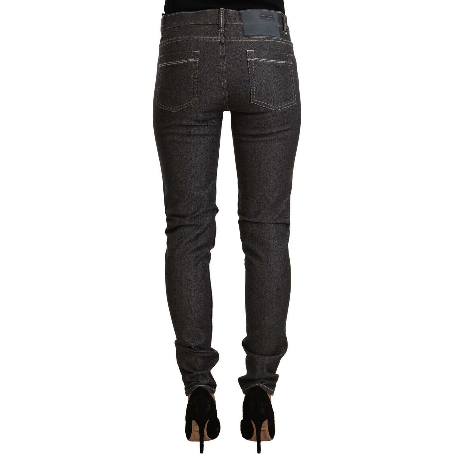 Acht Chic Mid Waist Skinny Black Jeans black-low-waist-skinny-denim-slim-fit-jeans