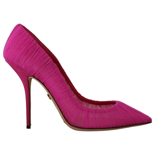 Dolce & Gabbana Elegant Pink Tulle Mesh Heels Pumps pink-tulle-stiletto-high-heels-pumps-shoes s-l1600-178-8042226e-be1.jpg
