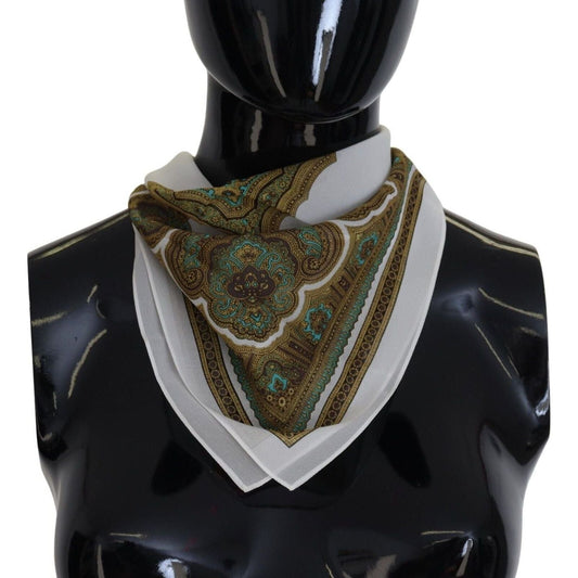 Dolce & Gabbana Elegant Multicolor Silk Men's Square Scarf multicolor-patterned-square-handkerchief-scarf-2