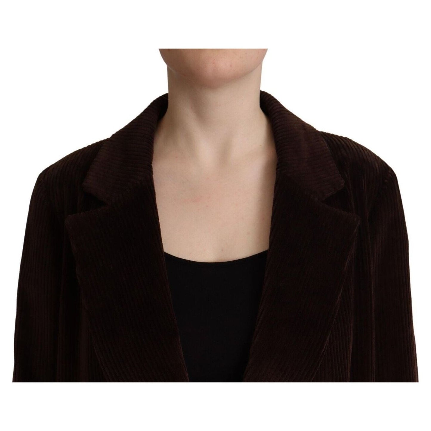 Dolce & Gabbana Elegant Burgundy Double-Breasted Trench Coat bordeaux-corduroy-cotton-blazer-oversized-jacket