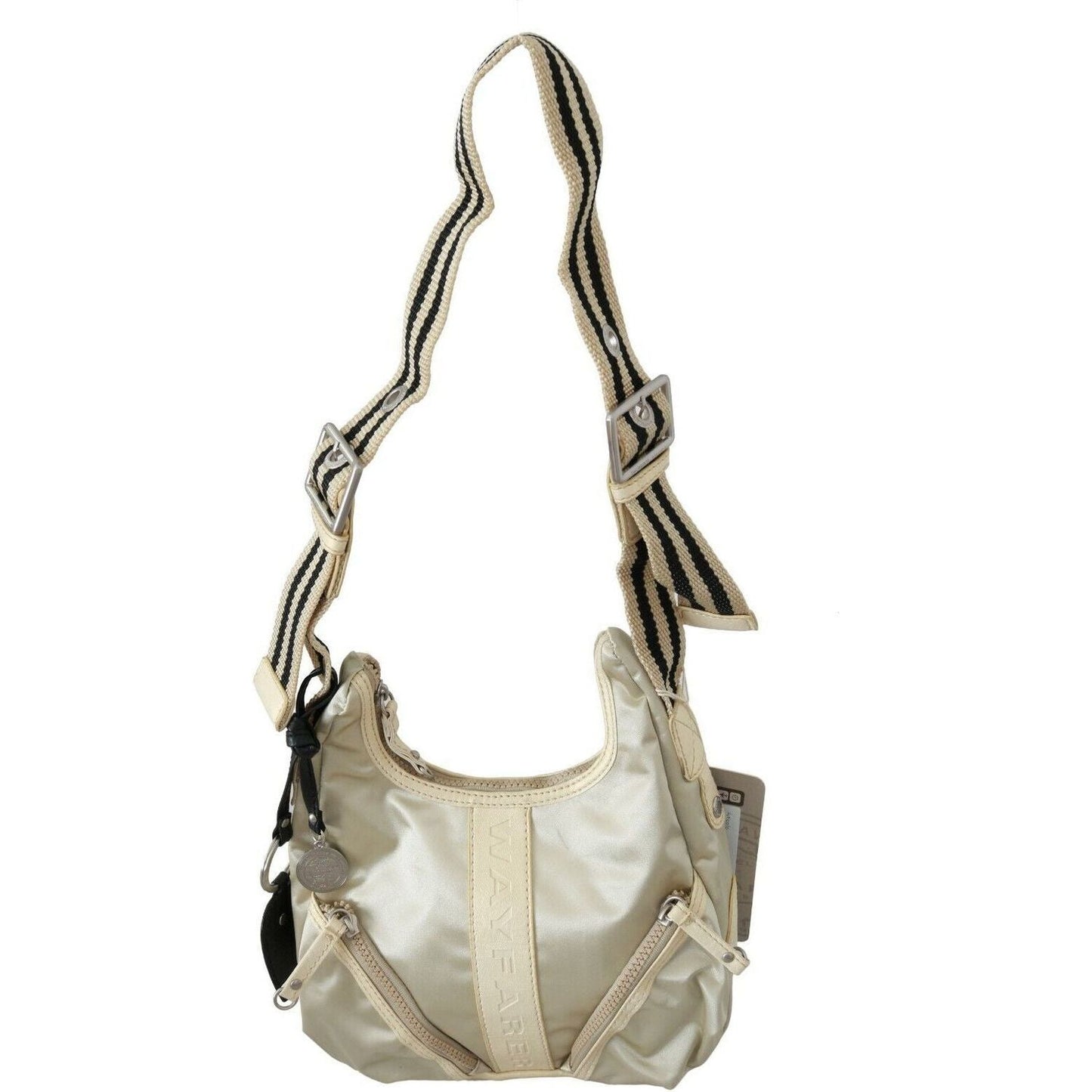 WAYFARER Chic White Fabric Shoulder Bag - Perfect for Any Occasion Crossbody Bag white-shoulder-crossbody-sling-fabric-purse