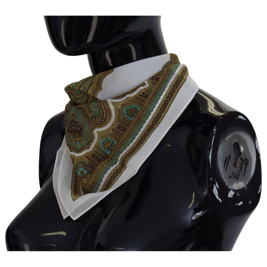 Dolce & Gabbana Elegant Multicolor Silk Men's Square Scarf multicolor-patterned-square-handkerchief-scarf-2