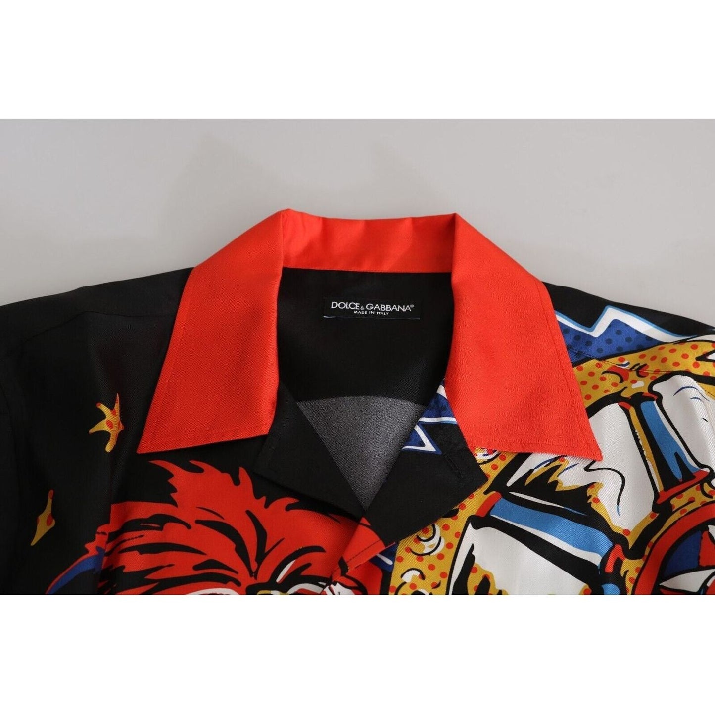 Dolce & Gabbana Multicolor Silk Casual Elegance Shirt multicolor-printed-short-sleeves-casual-shirt