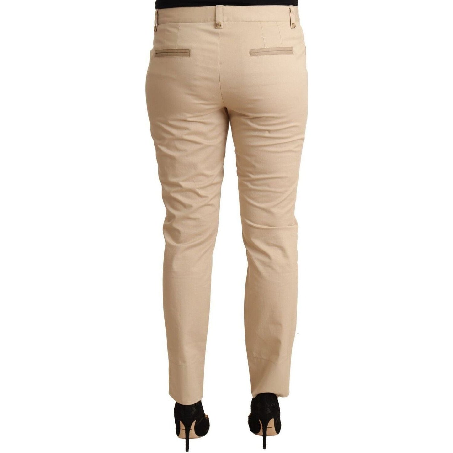 Dolce & Gabbana Elegant Beige Cotton Stretch Skinny Pants Jeans & Pants beige-cotton-stretch-skinny-trouser-pants
