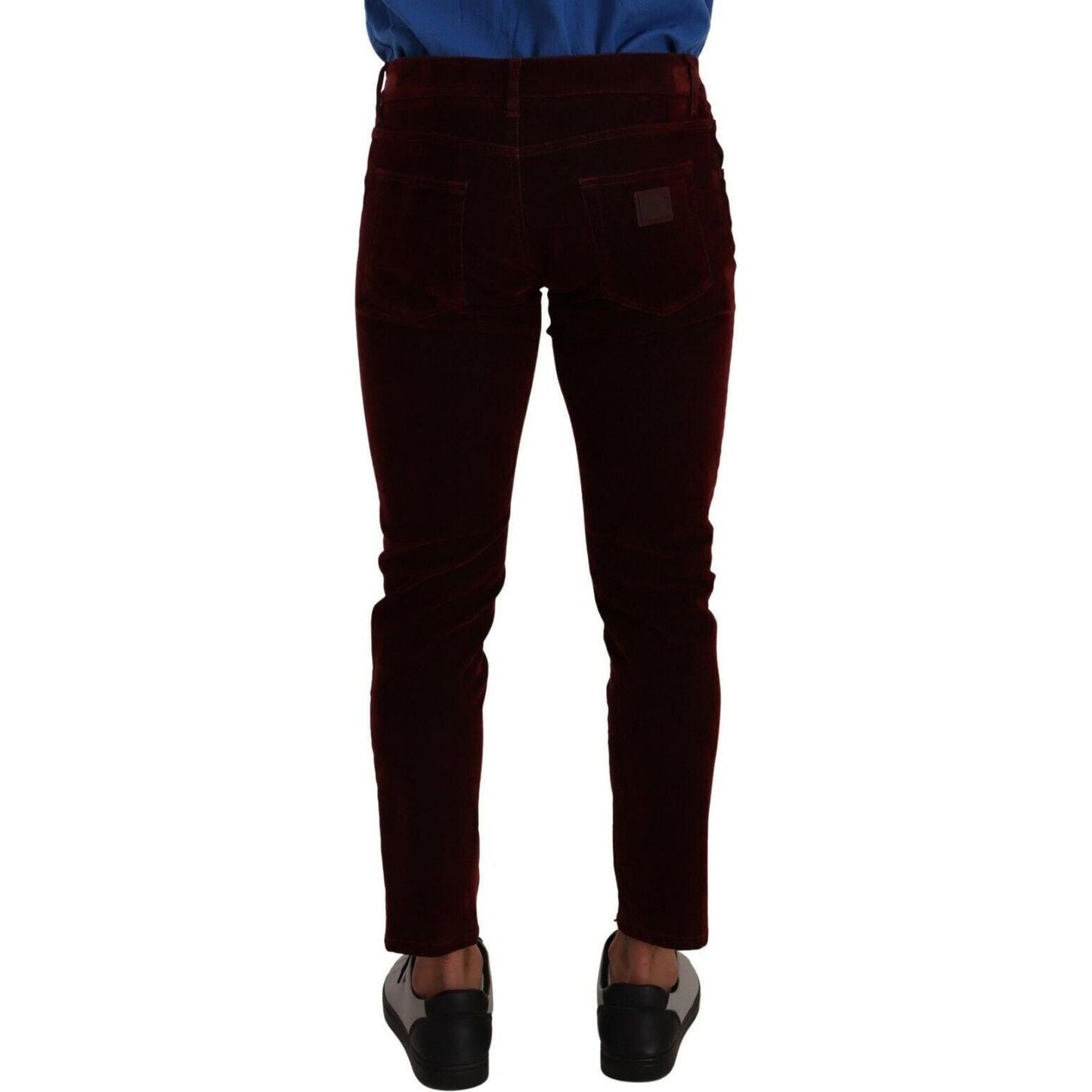 Dolce & Gabbana Bordeaux Slim Fit Skinny Jeans dark-red-cotton-velvet-skinny-men-denim-jeans s-l1600-2-157-33c2b5b8-e91.jpg