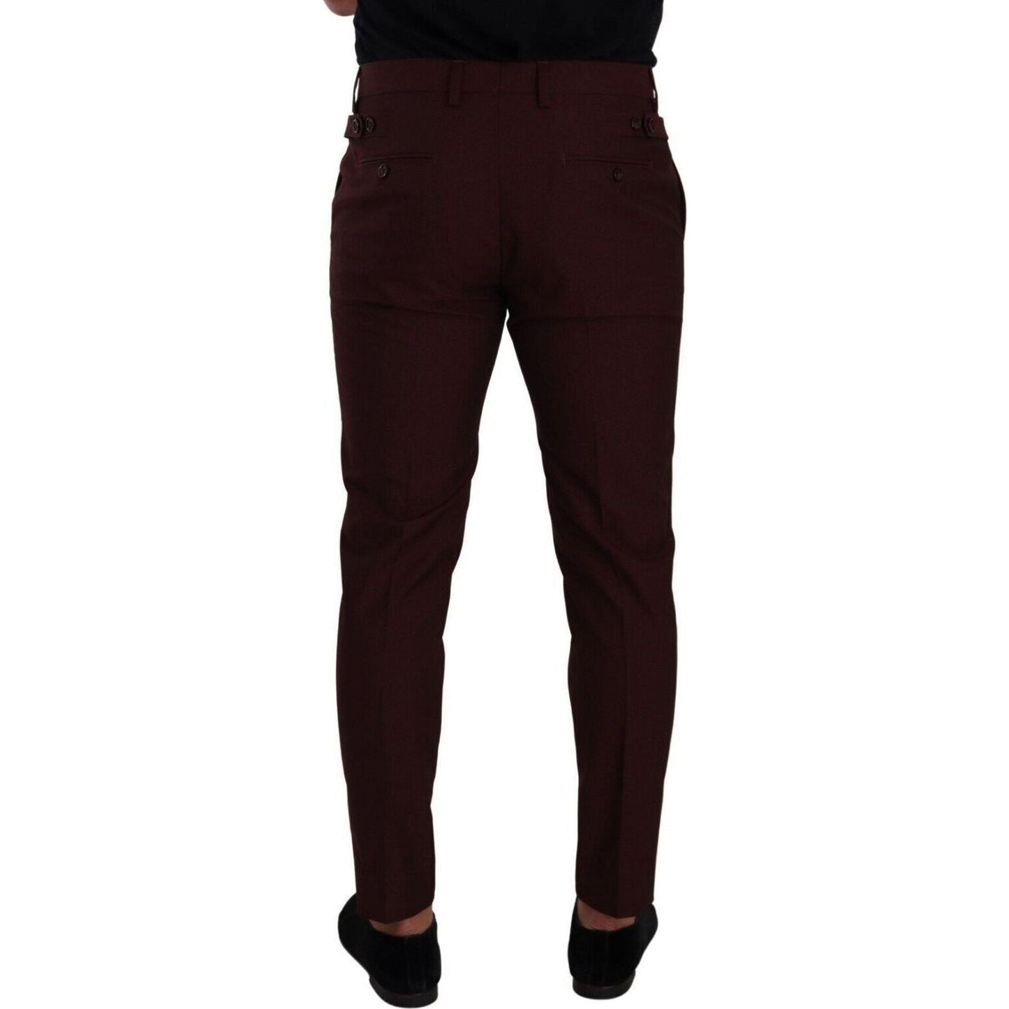 Dolce & Gabbana Maroon Slim Fit Dress Pants maroon-bordeaux-skinny-slim-trouser-pants s-l1600-2-177-382b0af9-2e7.jpg