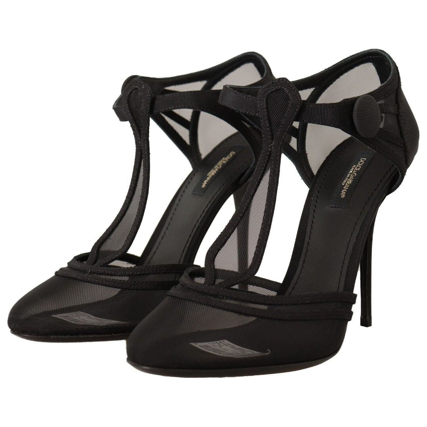 Dolce & Gabbana Elegant Mesh T-Strap Stiletto Pumps black-mesh-t-strap-stiletto-heels-pumps-shoes s-l1600-2-205-75d2490a-f69.jpg
