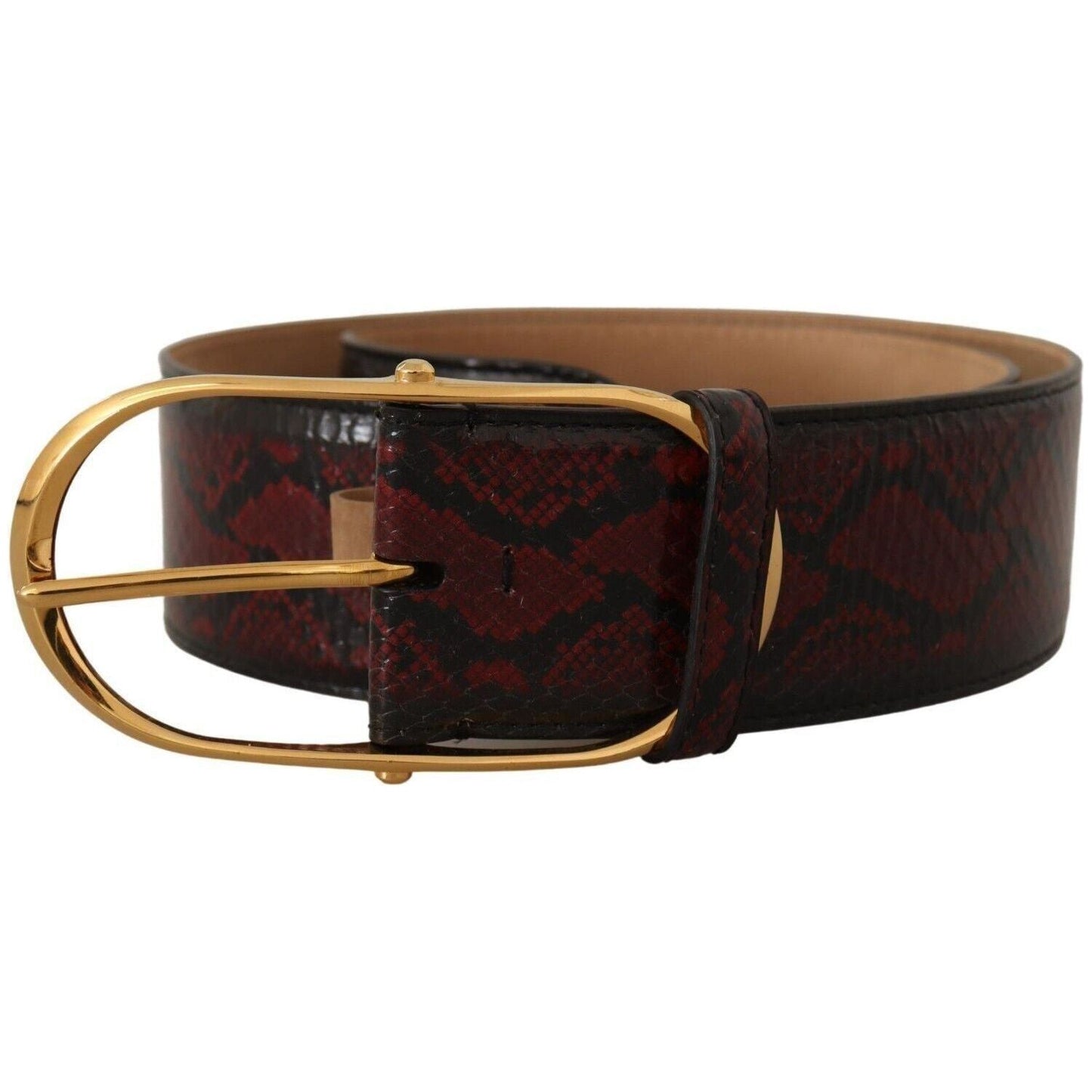 Dolce & Gabbana Elegant Red Python Leather Belt with Gold Buckle WOMAN BELTS red-exotic-leather-gold-oval-buckle-belt s-l1600-2-258-dd23b2a7-3e6.jpg