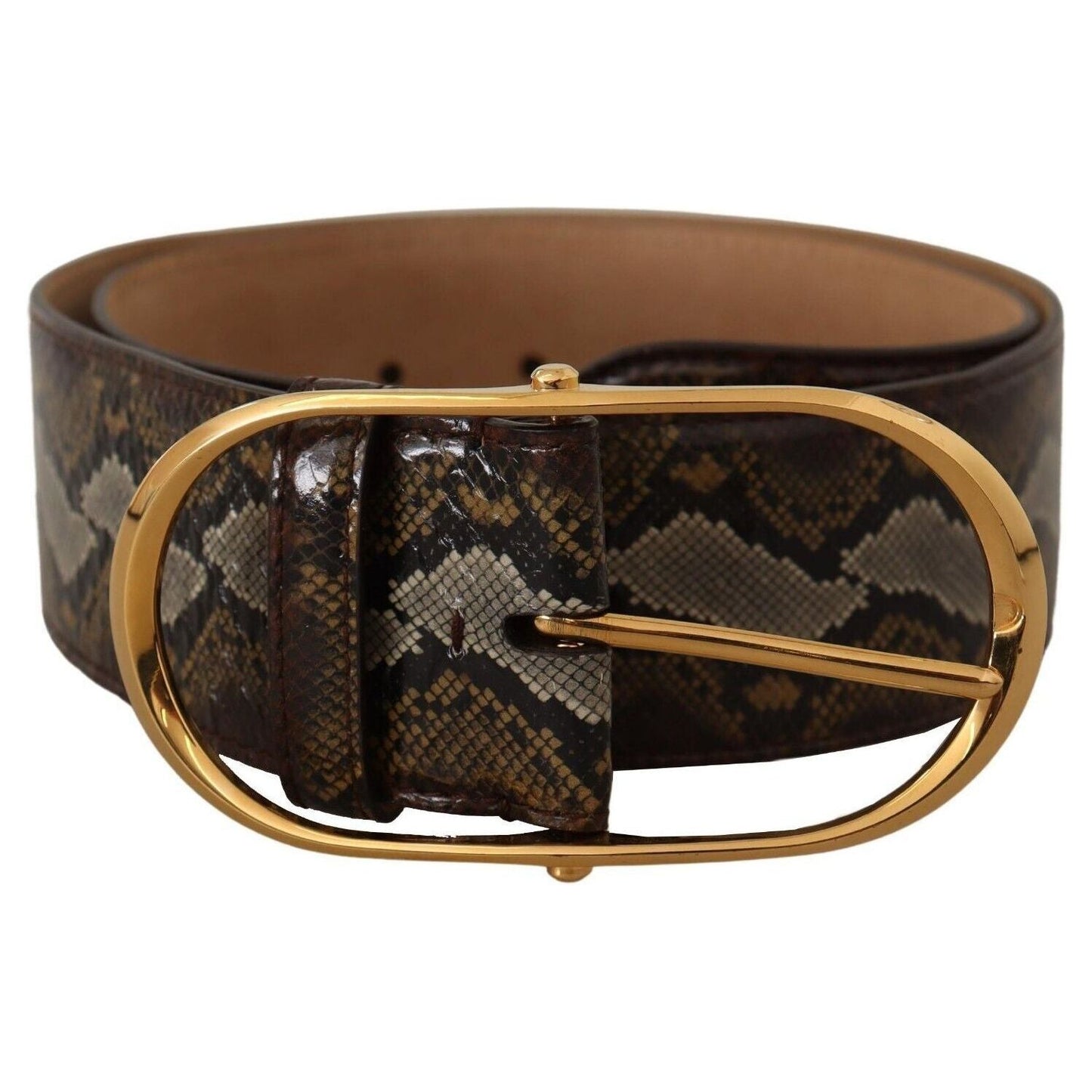 Dolce & Gabbana Elegant Gold Oval Buckle Leather Belt WOMAN BELTS brown-python-leather-gold-oval-buckle-belt s-l1600-2-275-5b721c75-e0e.jpg