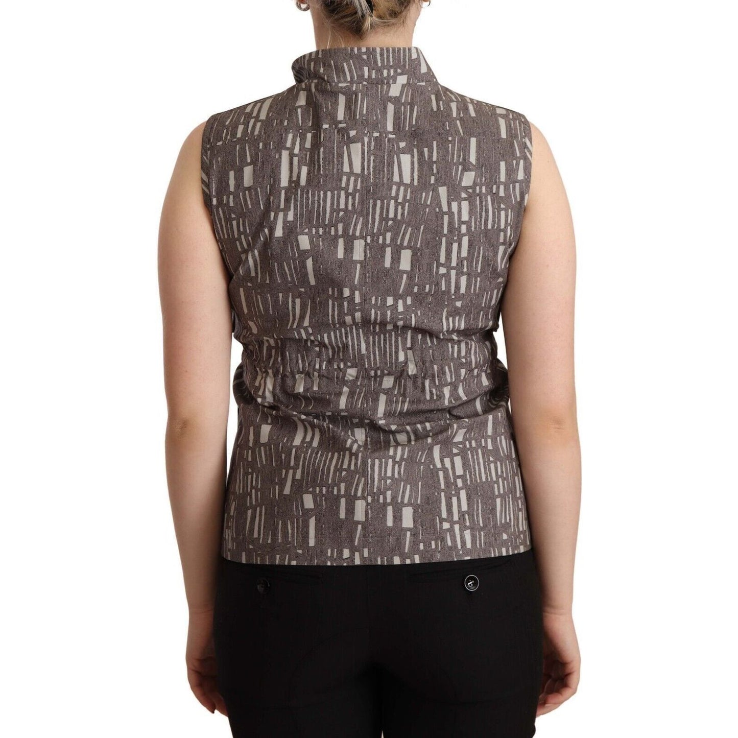 Comeforbreakfast Sleeveless Turtleneck Chic Top WOMAN TOPS AND SHIRTS brown-black-vest-leather-sleeveless-top-blouse
