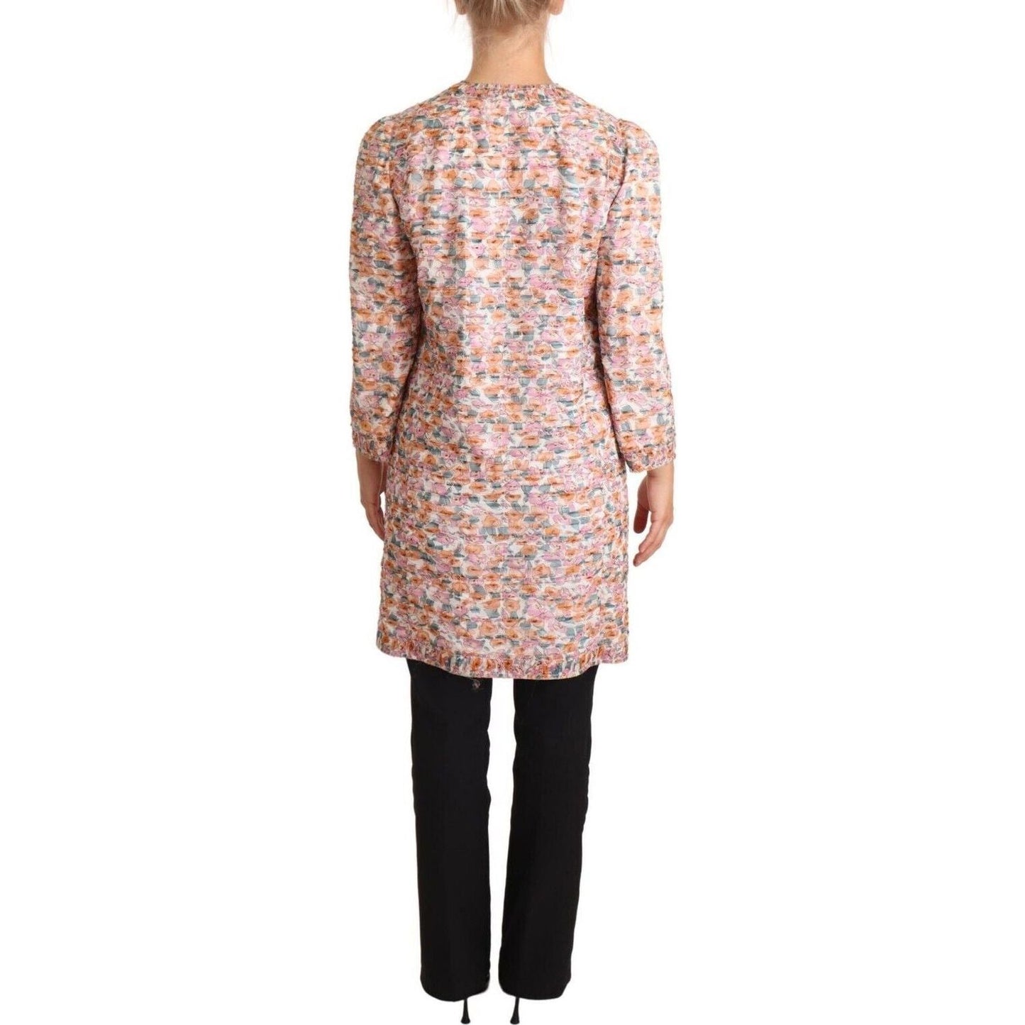 Dolce & Gabbana Elegant Floral Silk Trench Coat WOMAN COATS & JACKETS multicolor-floral-print-silk-trench-coat-jacket