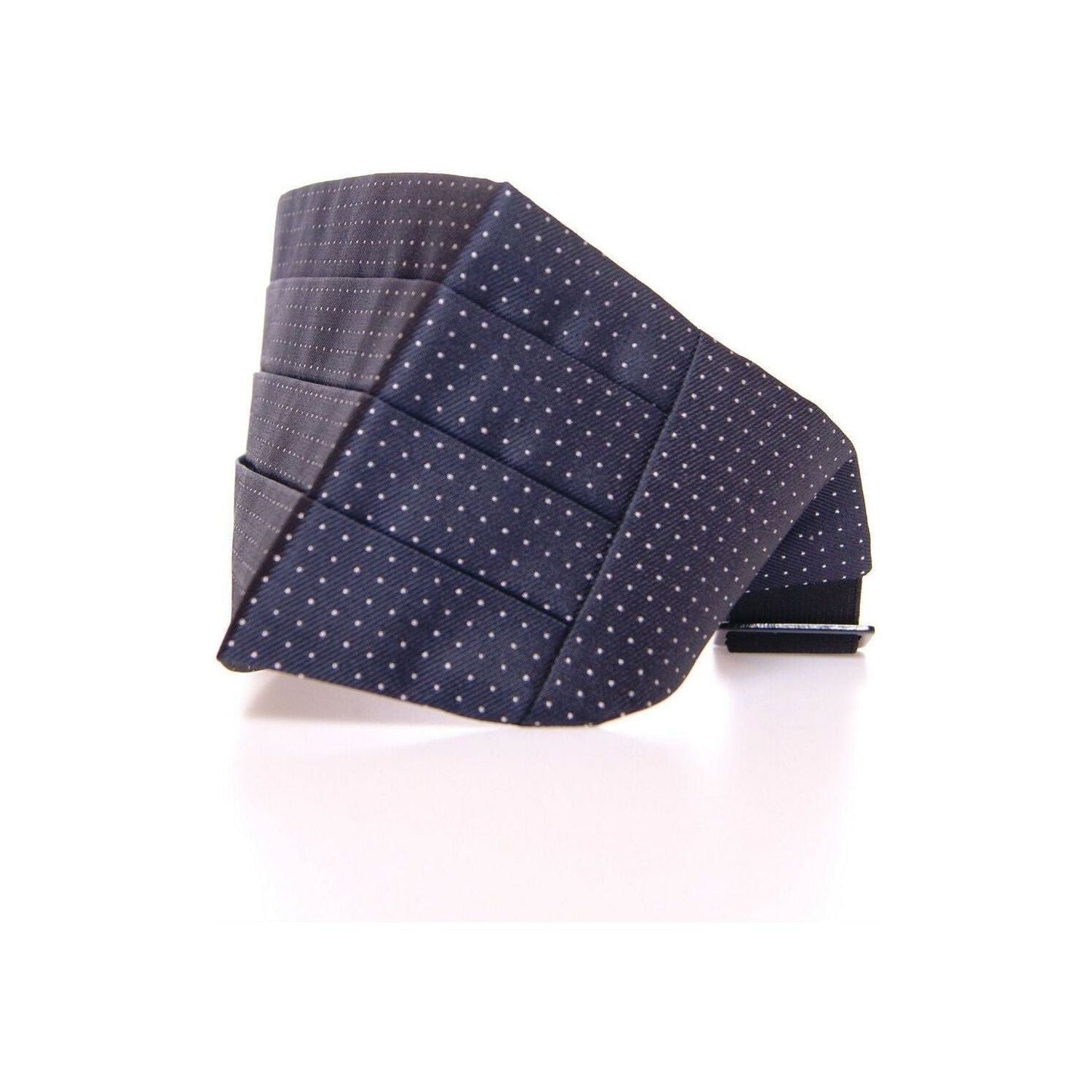 Dolce & Gabbana Elegant Silk Polka Dot Cummerbund blue-waist-smoking-tuxedo-cummerbund-belt