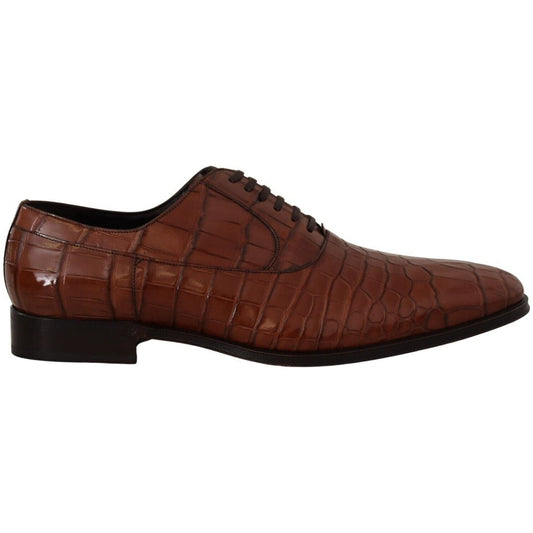 Dolce & Gabbana Elegant Exotic Crocodile Leather Formal Shoes brown-crocodile-leather-mens-formal-derby-shoes s-l1600-20-7-6ddf2cd5-689.jpg