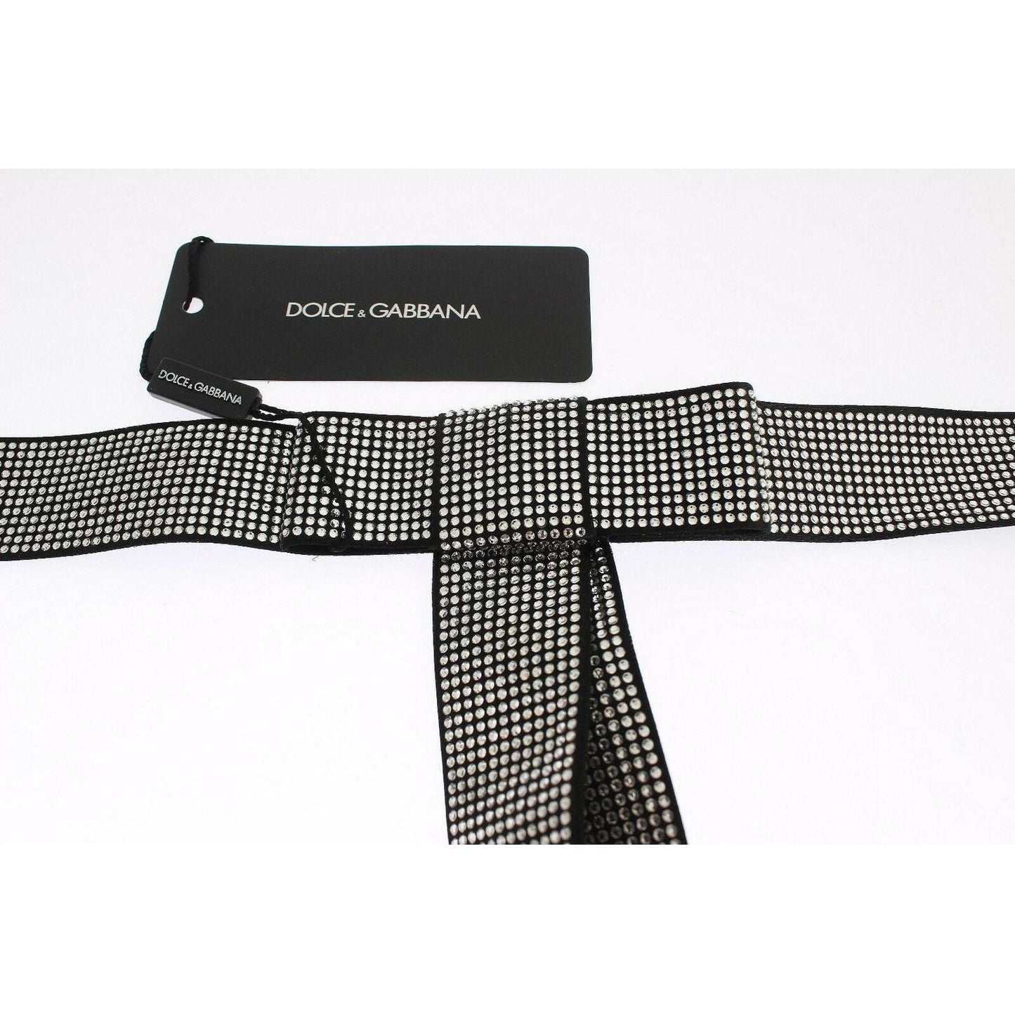Dolce & Gabbana Black Silk Crystal Bow Waist Belt Elegance black-silk-clear-crystal-bow-waist-belt WOMAN BELTS s-l1600-2022-01-14T095054.655-0ab017b9-b30.jpg