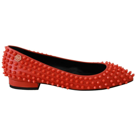 Philipp Plein Vibrant Orange Pointed Leather Flats WOMAN FLAT SHOES orange-leather-ballerina-what-i-do-flats-shoes s-l1600-2022-06-29T155942.026-9604a167-042.jpg