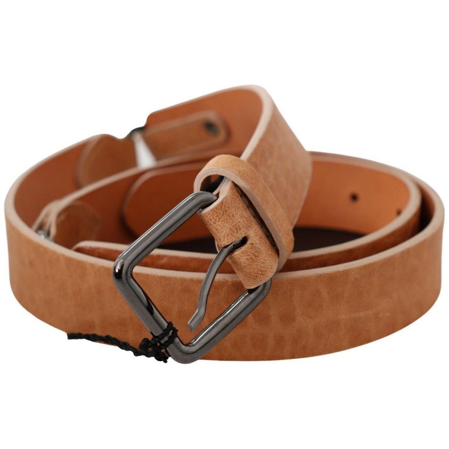 Costume National Chic Light Brown Leather Fashion Belt light-brown-genuine-leather-belt
