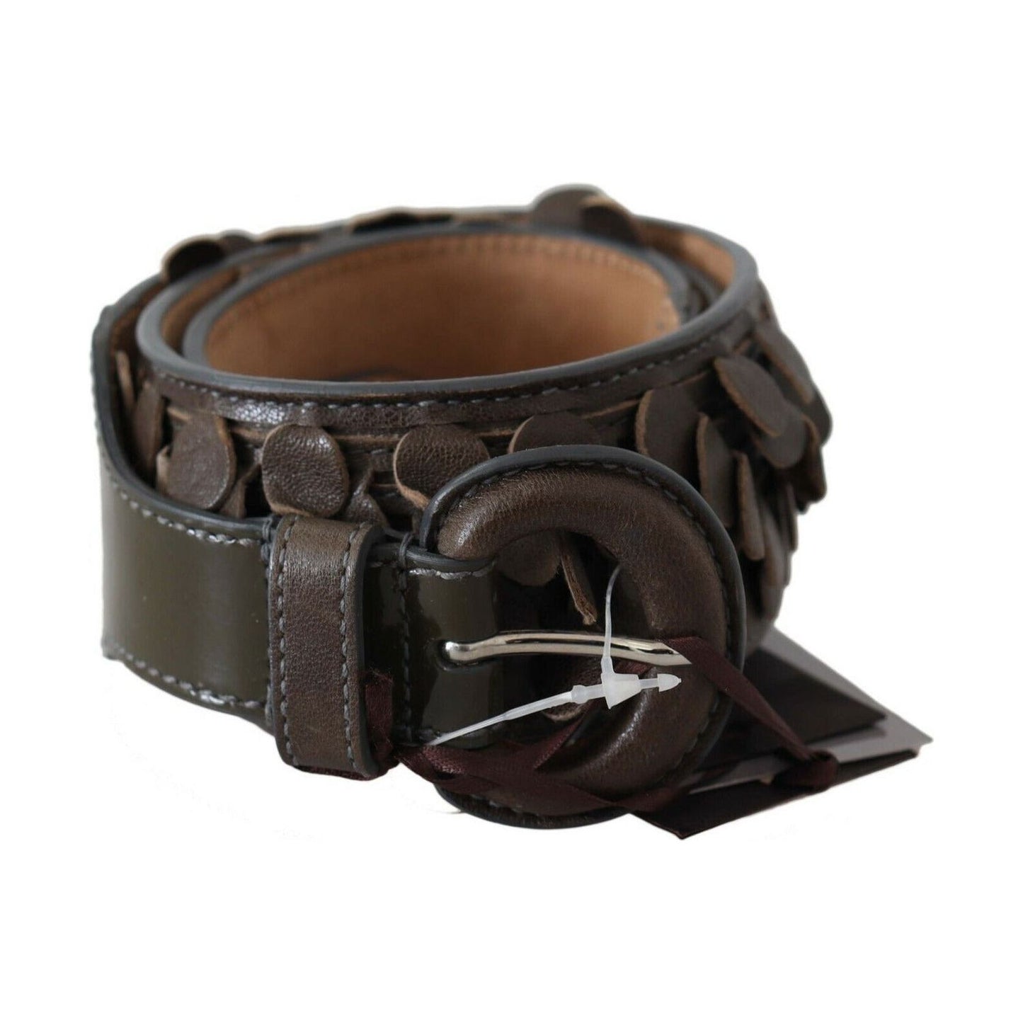 Ermanno Scervino Chic Brown Fringed Leather Fashion Belt dark-brown-leather-round-buckle-waist-belt s-l1600-2022-08-19T103555.313-1-fca52e19-131.jpg