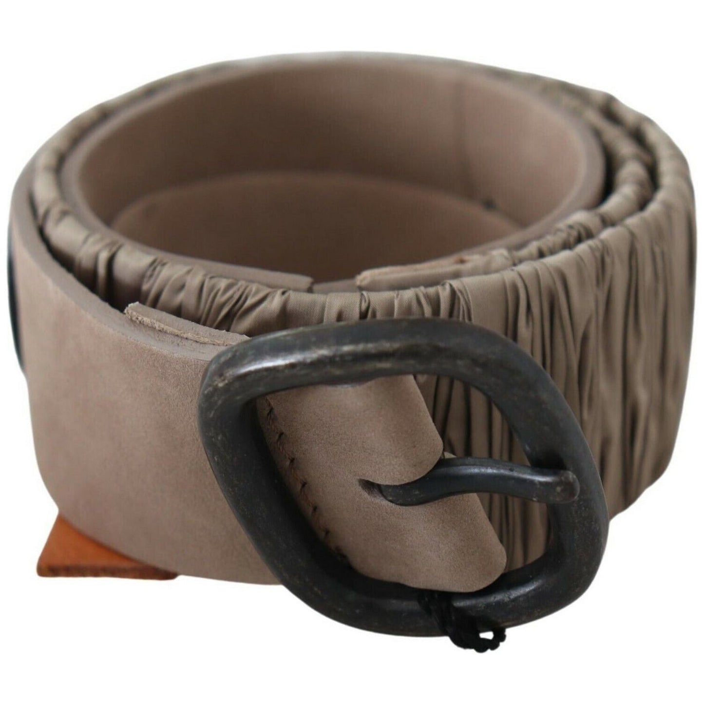 GF Ferre Elegant Brown Leather Fashion Belt brown-solid-leather-waist-metal-buckle-belt