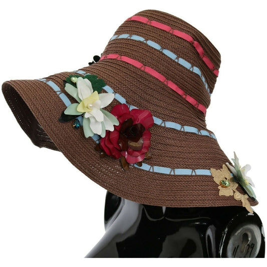 Dolce & GabbanaElegant Floppy Floral Wide Brim HatMcRichard Designer Brands£759.00