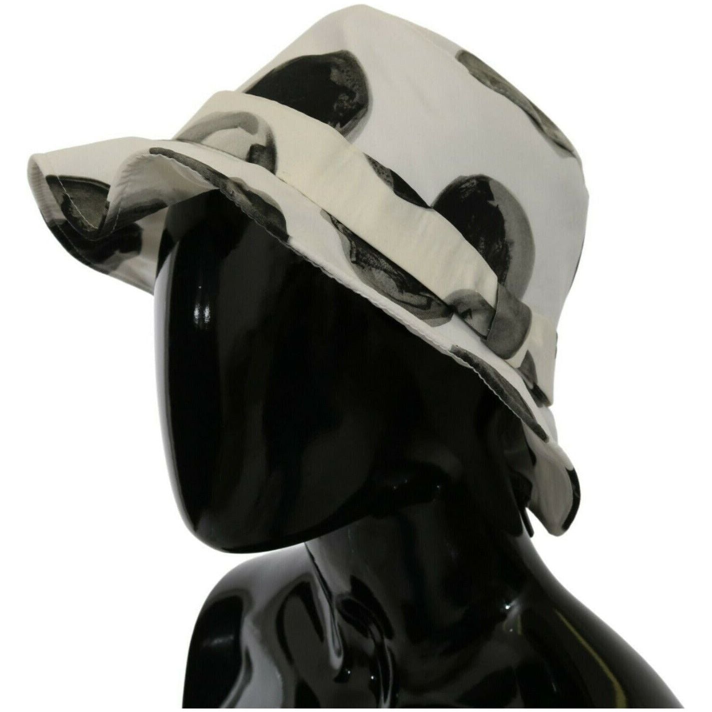 Dolce & Gabbana Polka Dot Cotton Bucket Hat - White & Black WOMAN HATS white-cotton-big-polka-dot-pattern-bucket-hat